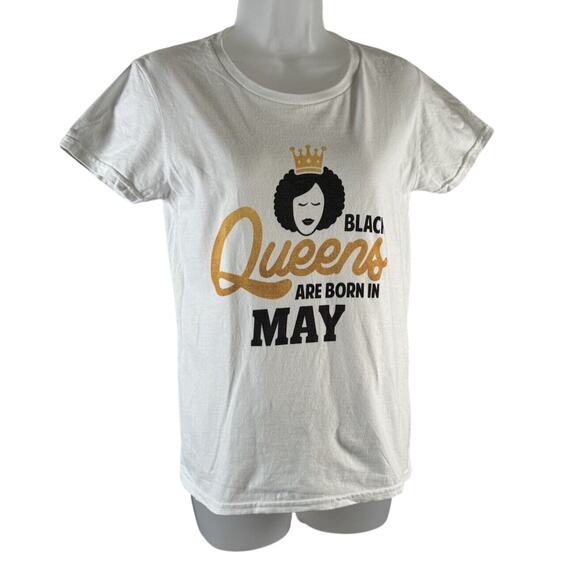 Anvil Graphic T-Shirt Black White Gold S P unique Eclectic 73-40 - Picture 1 of 10